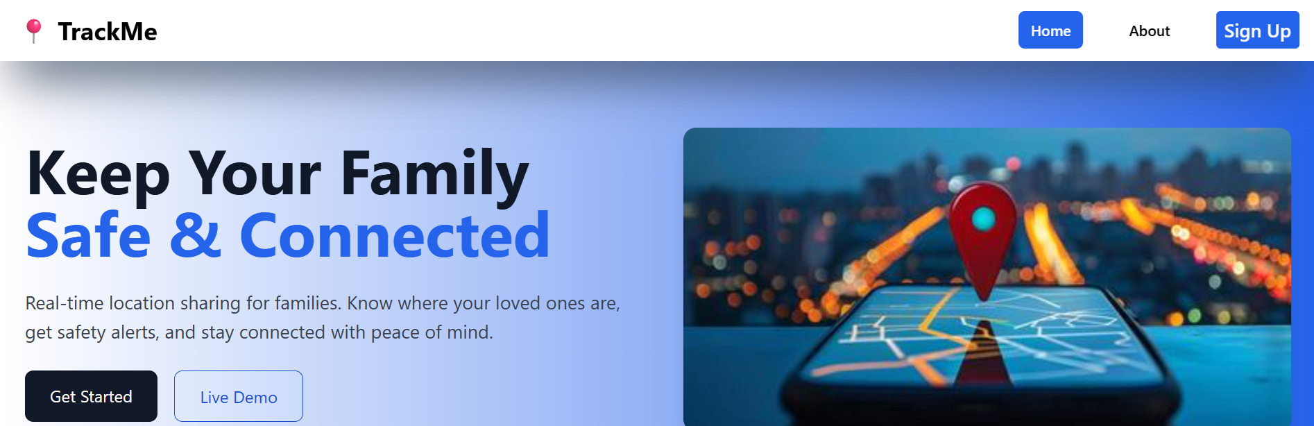 Family Tracker App screenshot